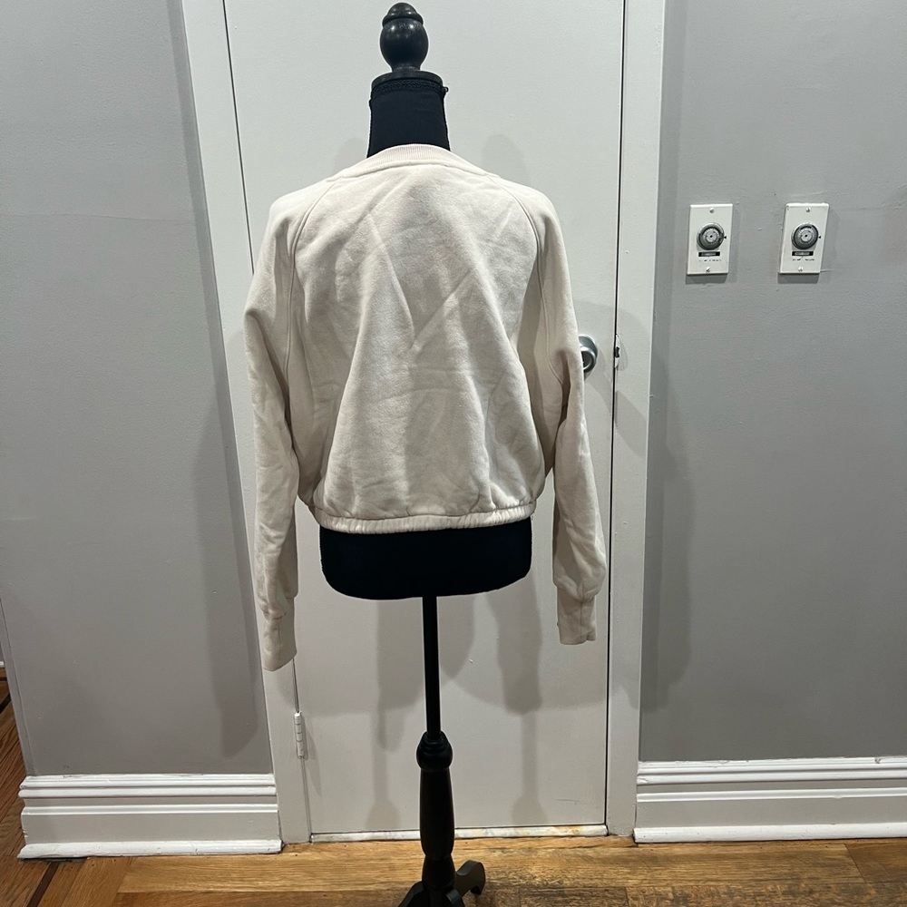 Hm Cream Crop Sweater With Draw String Waist - image 7